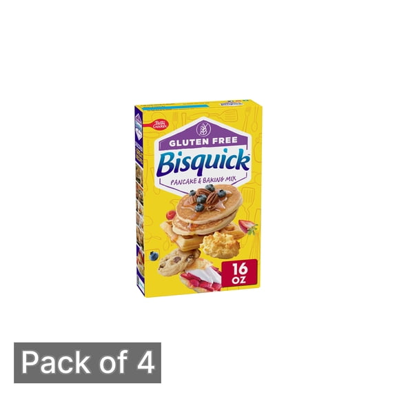 Betty Crocker Bisquick Gluten Free Pancake and Baking Mix 16 oz (Pack of 4)