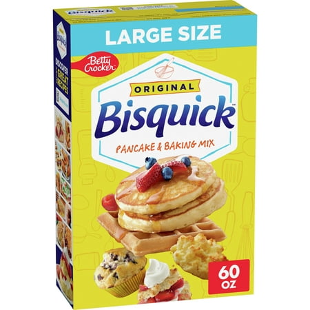 Betty Crocker Bisquick Original Pancake & Baking Mix, Large Size, 60 oz