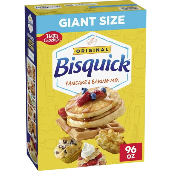 Betty Crocker Bisquick Pancake MMF7 and Baking Mix, Original, Makes About 145 Pancakes, Giant Size, 96 oz