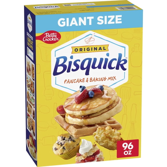 Betty Crocker Bisquick Pancake and Baking Mix, Original, Makes About 145 Pancakes, Giant Size, 96 oz