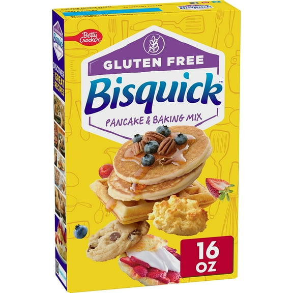 Betty Crocker Bisquick Pancake & Baking Mix, Gluten Free, 16 Oz. Packaging May Vary - Pack of 2