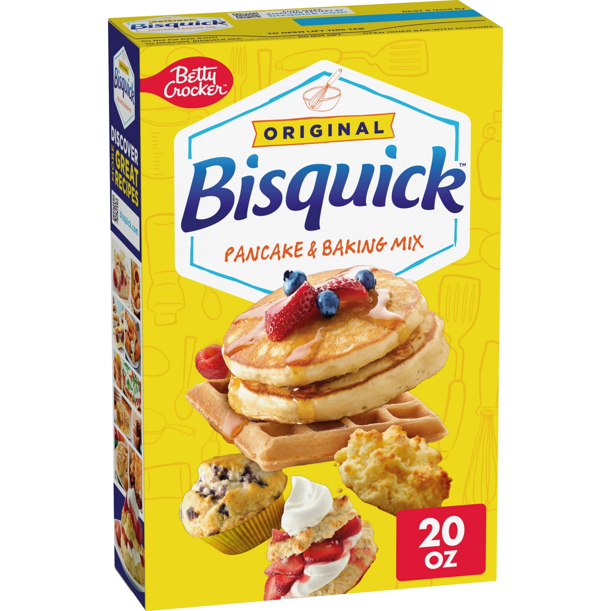Betty Crocker Bisquick Pancake and Baking Mix Original 20 oz (Pack of 4)