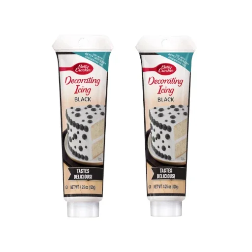 Betty Crocker Black Decorating Icing Tubes, 4.25 oz, 2 Pack