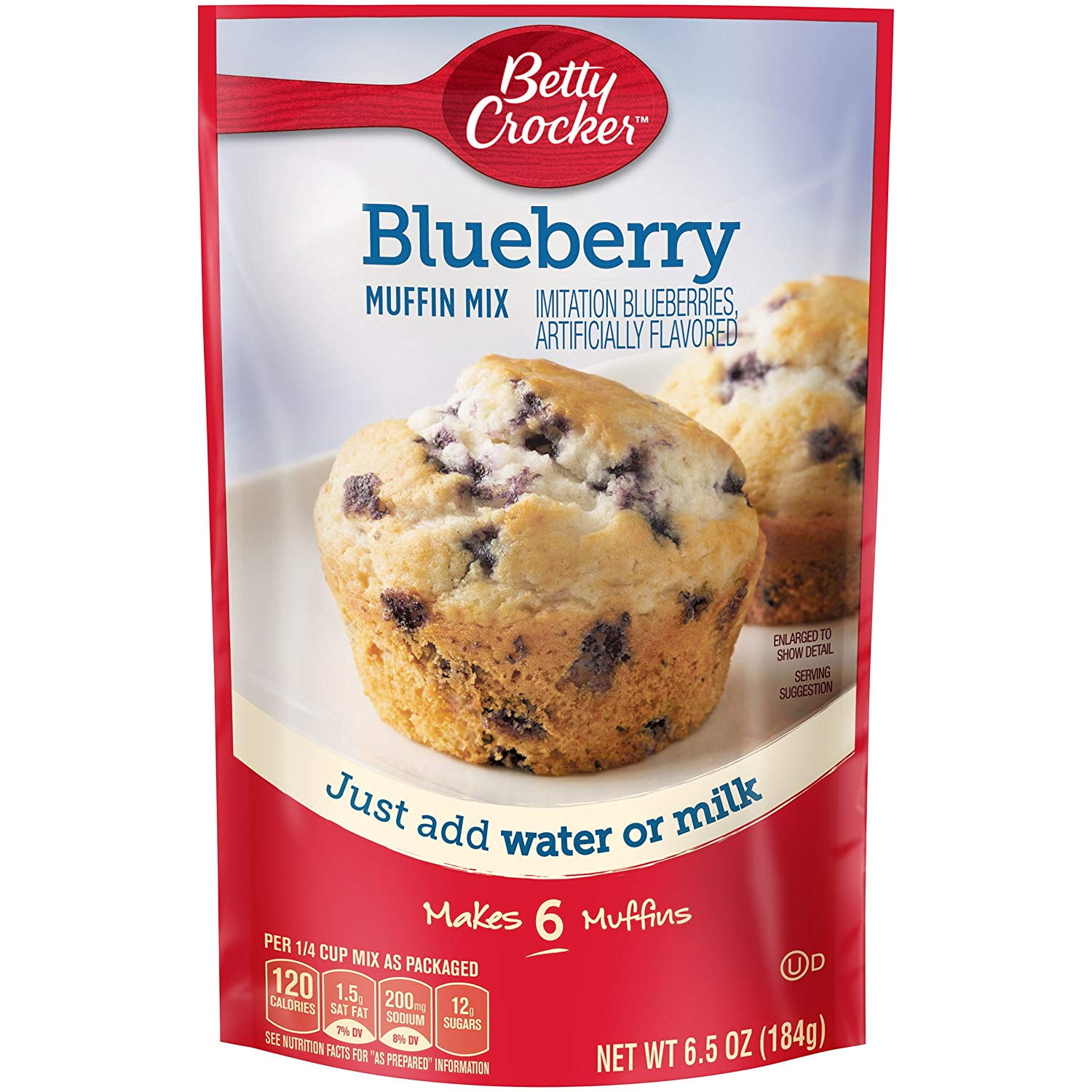 Betty Crocker Blueberry Muffin Mix 6.5 oz (Pack of 24)