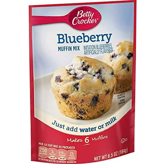 Betty Crocker Blueberry Muffin Mix 6.4 Oz Packet (Pack Of 6) (Blueberry)