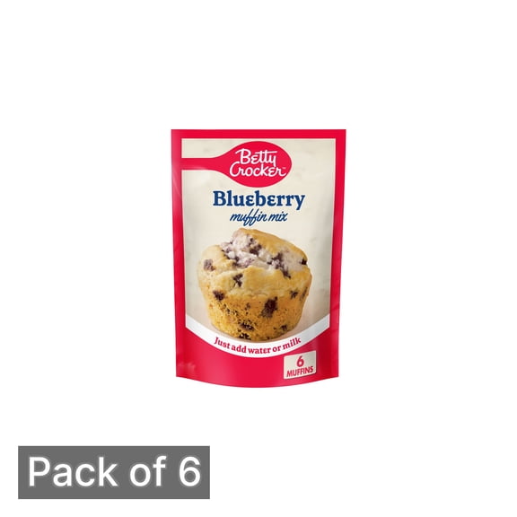 Betty Crocker Blueberry Muffin Mix 6.5 oz (Pack of 6)