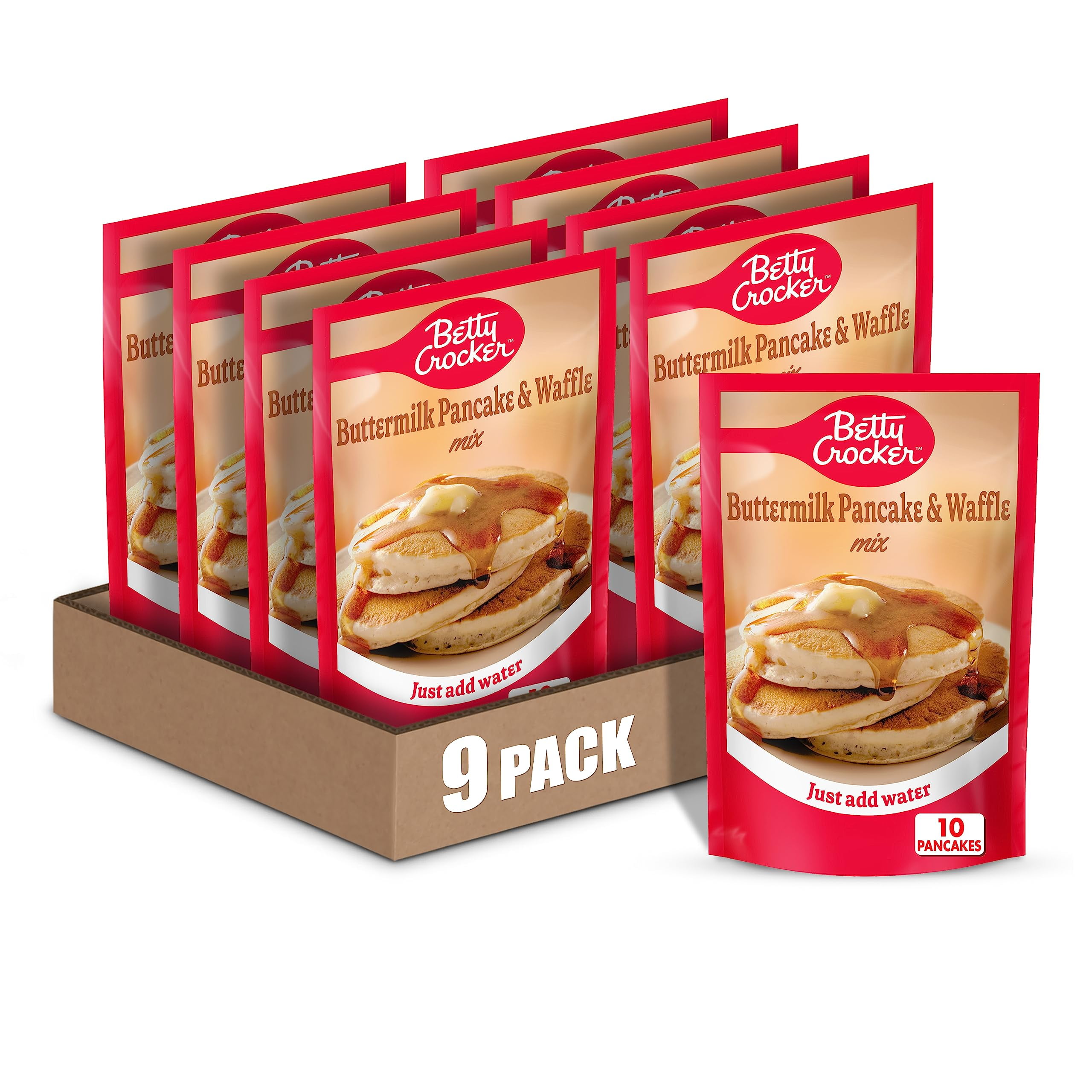 Betty Crocker Buttermilk SCH4Pancake and Waffle Mix, 6.75 oz. (Pack of 9)