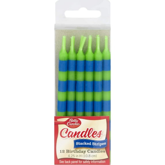 Betty Crocker Candle Stacked Stripe (Pack of 24)