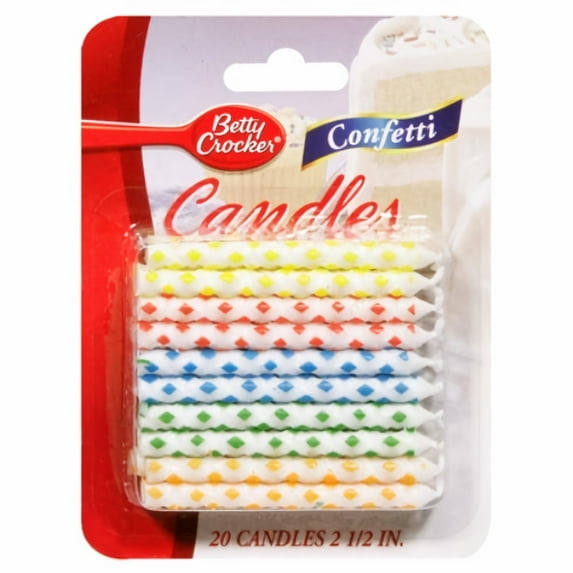 Betty Crocker Candles, Confetti (Pack of 8)