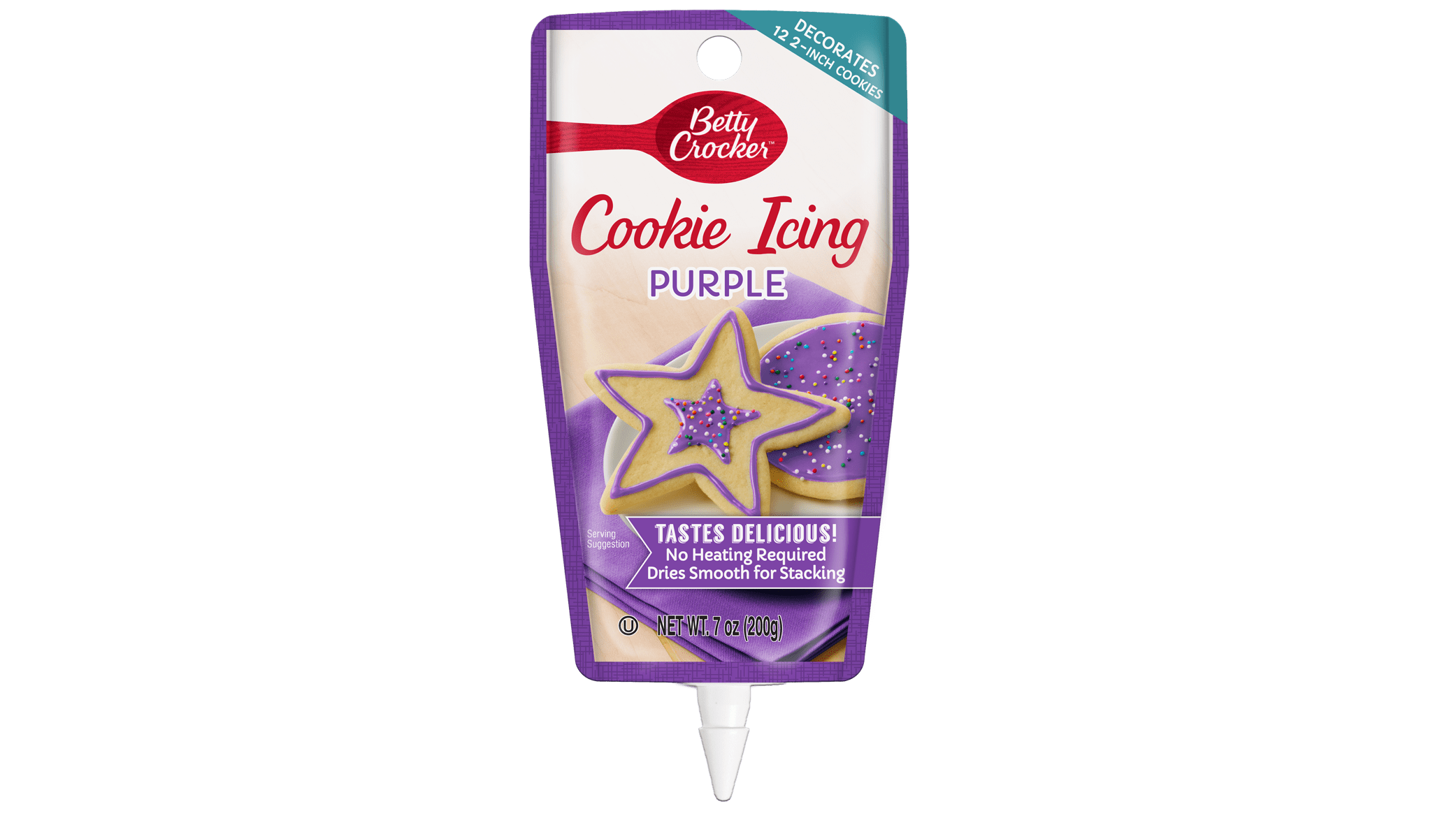 Betty Crocker Certified Kosher Vanilla Purple Cookie Decorating Icing, 7 oz Pouch