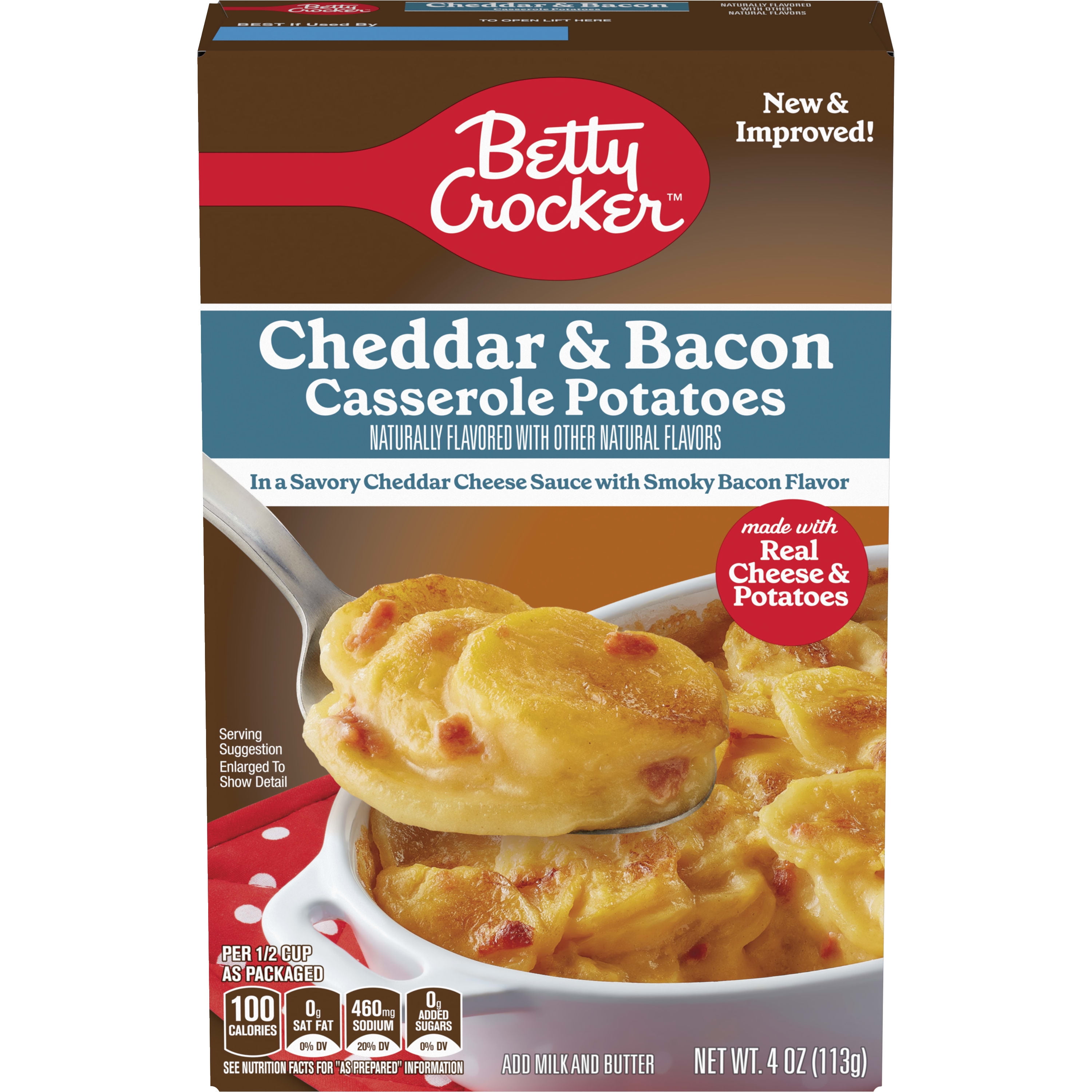 Betty Crocker Cheddar and Bacon Casserole Potatoes, Made With Real