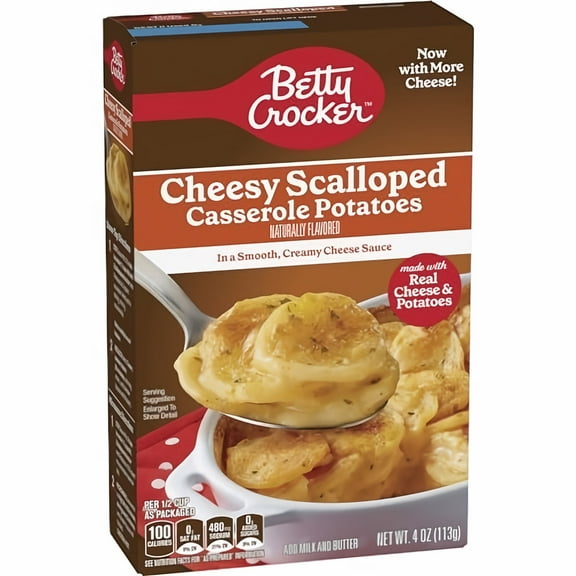 Betty Crocker Cheesy Scalloped Casserole Potatoes 4 oz (Pack of 4)