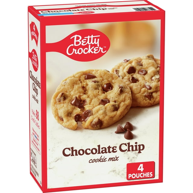 Betty Crocker Chocolate Chip Cookie Mix, 4 Pouches, Makes 88 Cookies, 4 ...