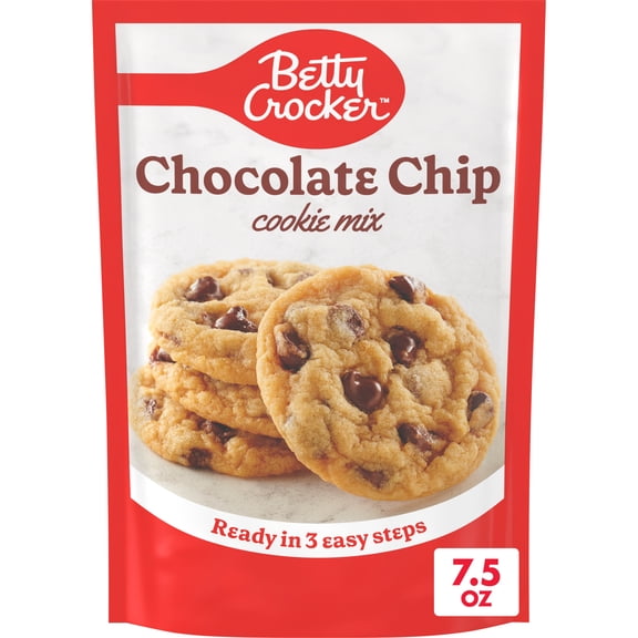 Betty Crocker Chocolate Chip Cookie Mix, Makes (12) 2-inch Cookies, 7.5 oz.