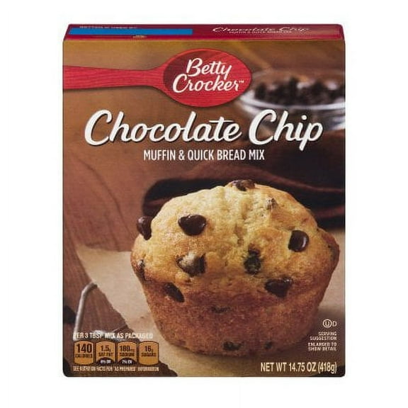 Betty Crocker Chocolate Chip Muffin & Quick Bread Mix 14.75 oz (Pack of 2)