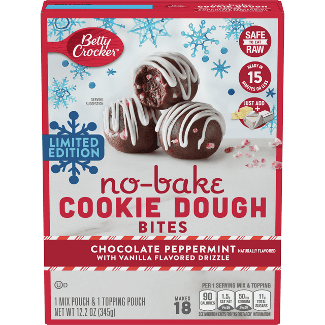 Betty Crocker Chocolate Peppermint No Bake Cookie Dough Bites