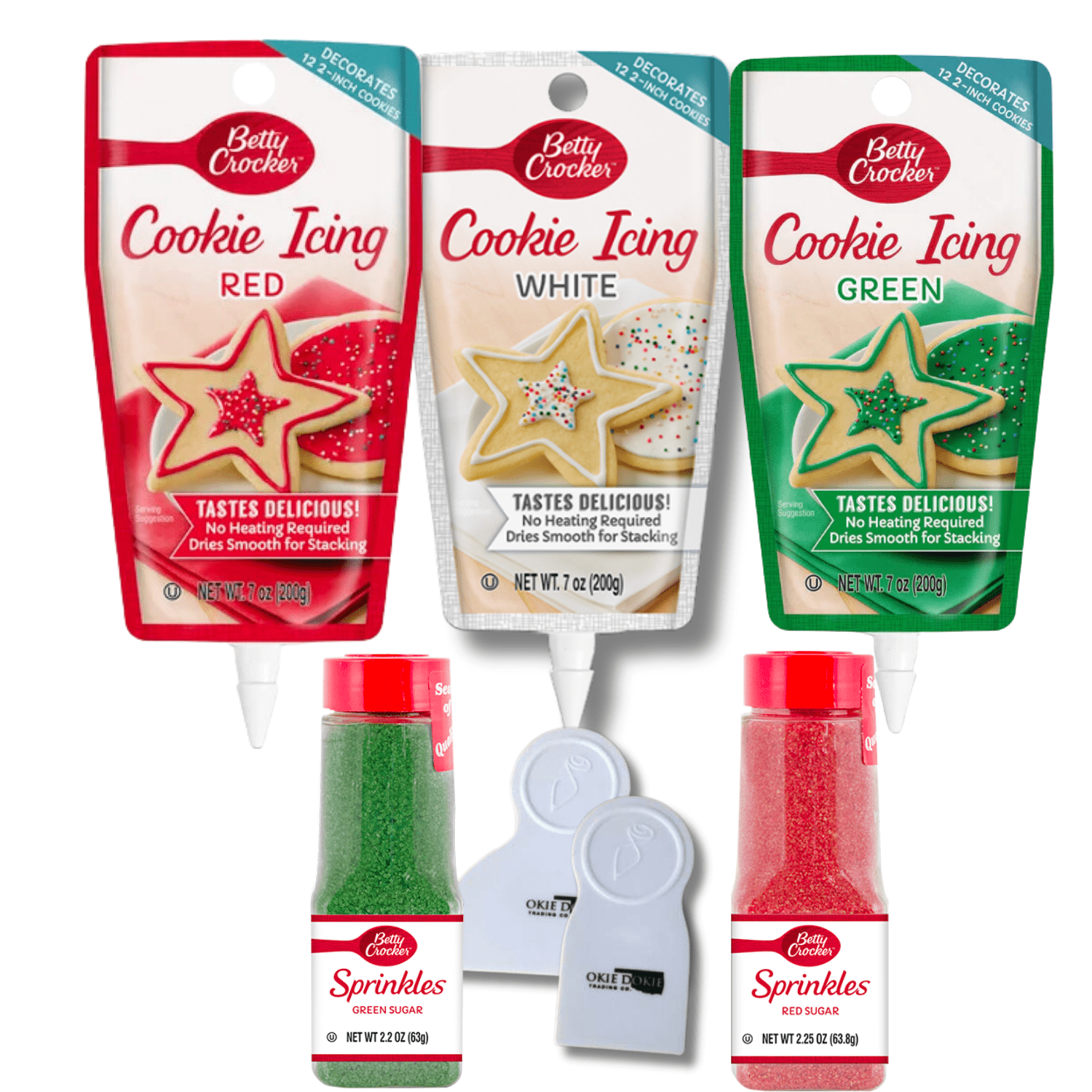 Betty Crocker Christmas Seasonal Cookie Decorating Icing Kit with icing