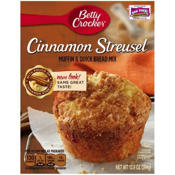 Betty Crocker Cinnamon Streusel Muffin and Quick Bread Mix 13.9 oz (Pack of 3)