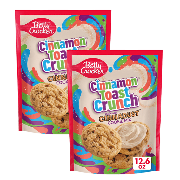 Betty Crocker Cinnamon Toast Crunch Cookie Mix, Made with Cinnadust, 12.6 oz, 2 Pack
