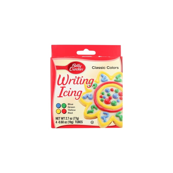 Betty Crocker Writing Icing, Classic Colors 4-Count Color Tube Box 2.7 oz