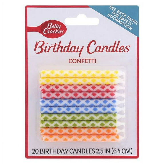 Betty Crocker Confetti Candles - Case of 12 - 20 Count