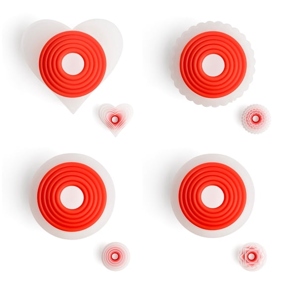 Betty Crocker 20-Piece Cookie Cutter Set: Hearts, Geometric, Circles, Fluted