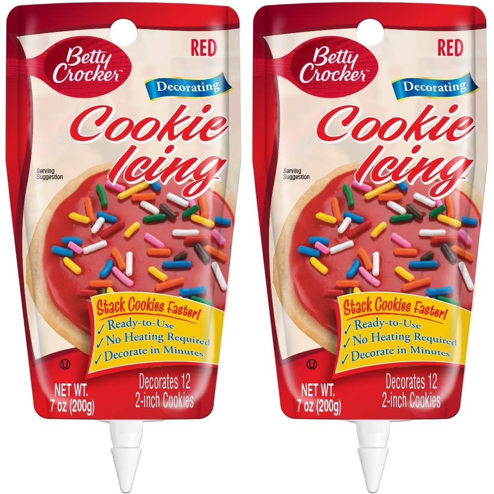 Betty Crocker Cookie Icing, Red, 7 Oz (Pack Of 2)