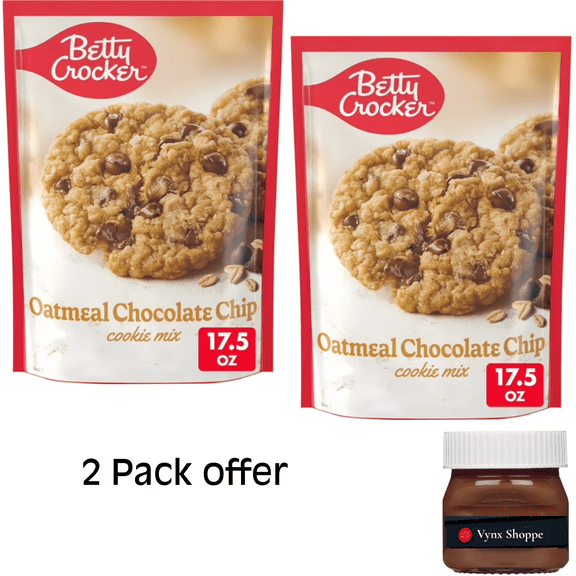 Betty Crocker Cookie Mix, Oatmeal Chocolate Chip, Holiday Baking, 17.5 oz