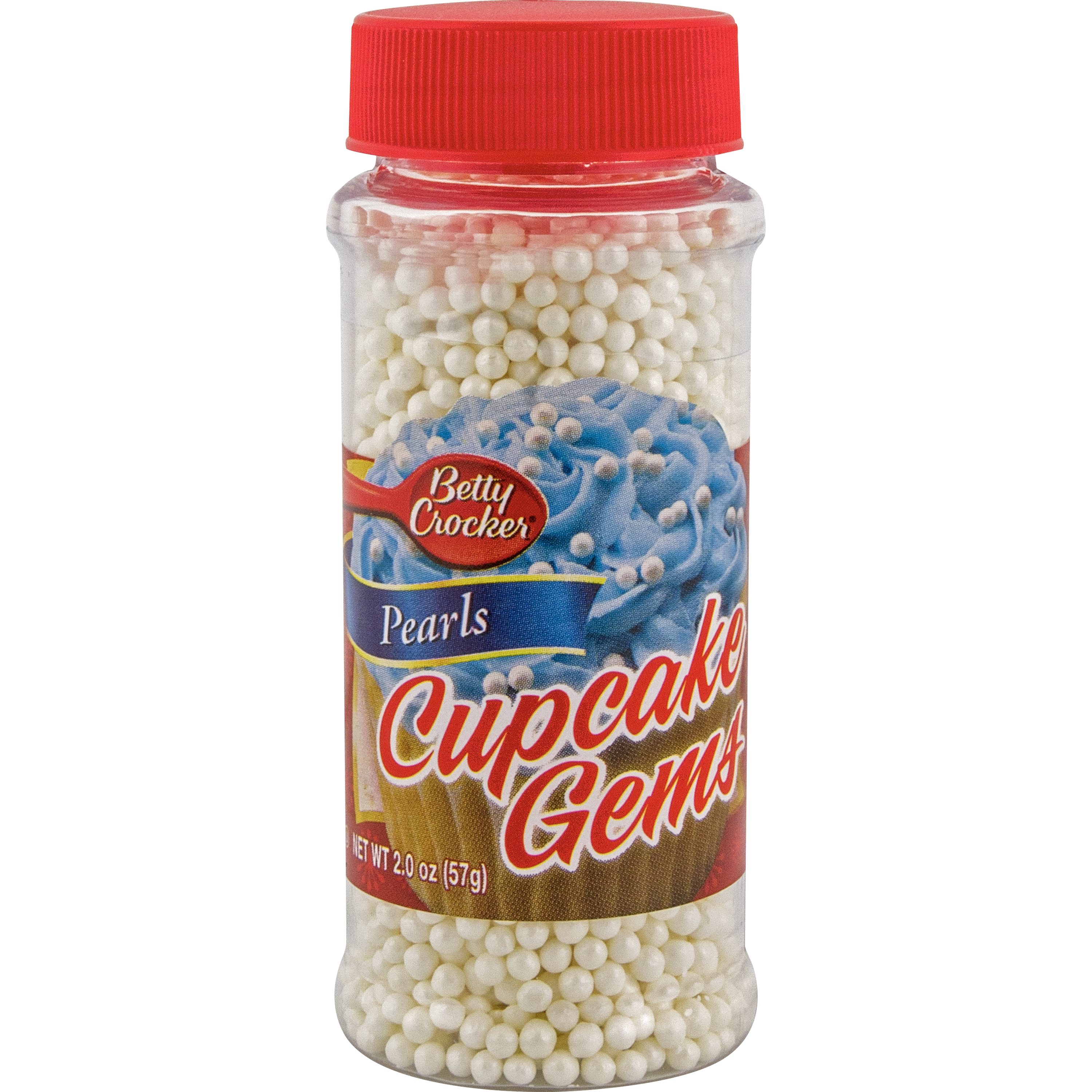 Betty Crocker Cupcake Gem - Pearls White - 2 oz - image 1 of 5