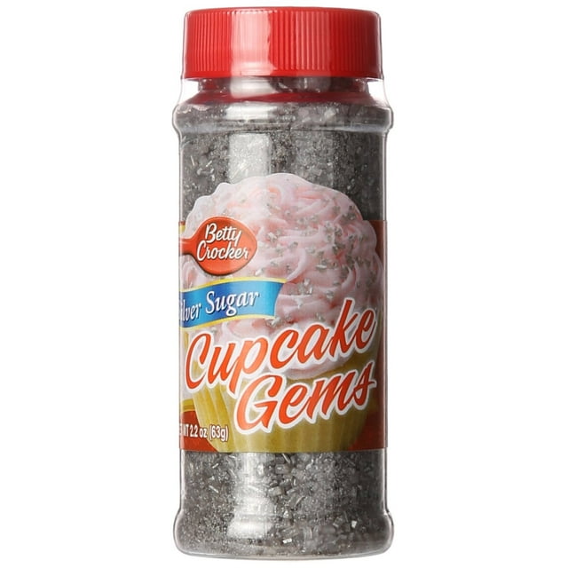 Betty Crocker Cupcake Gems 2oz-Silver Sugar