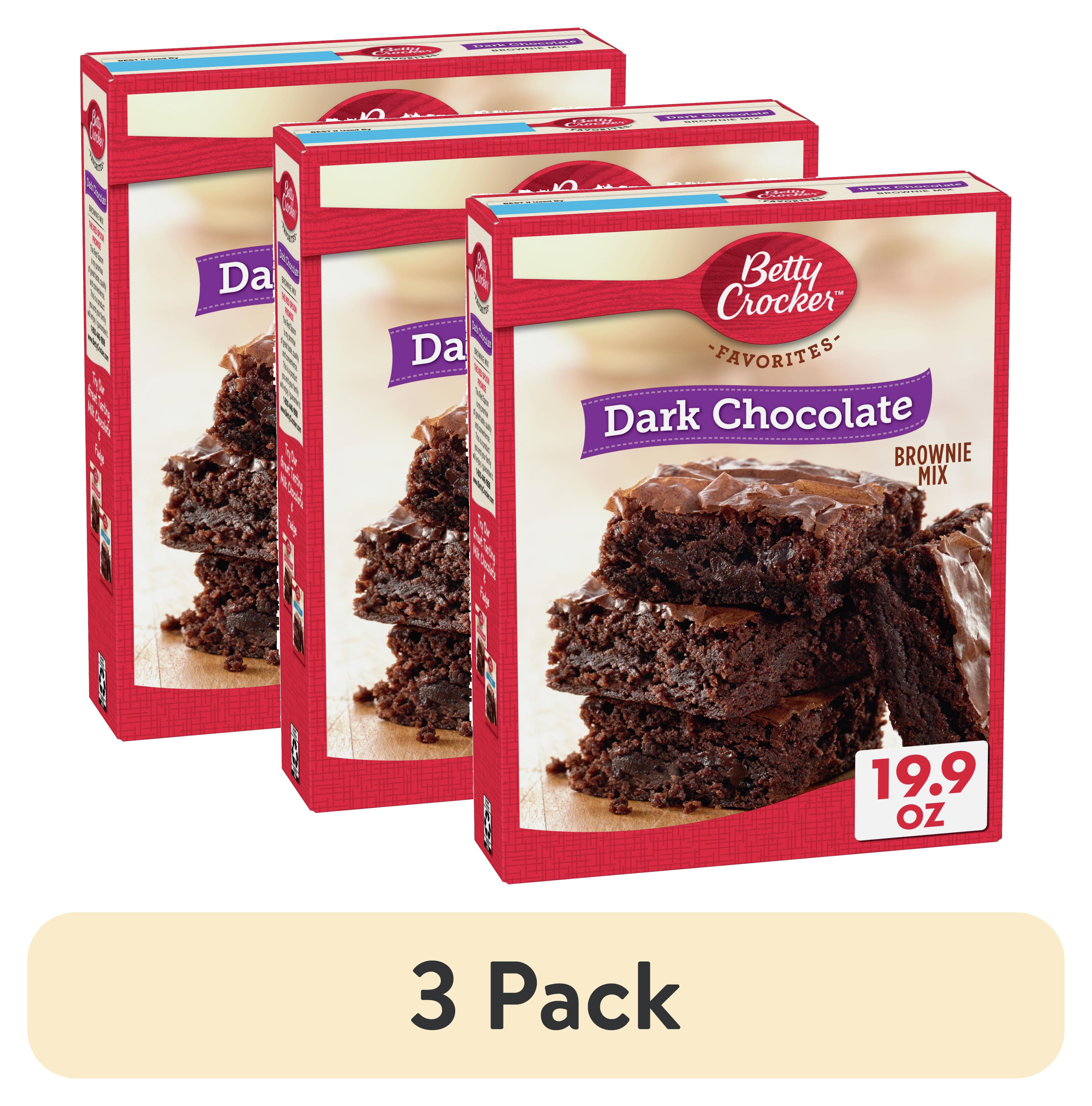 (3 Pack) Betty Crocker Dark Chocolate Brownie Mix Family Size, 19.9 Oz ...