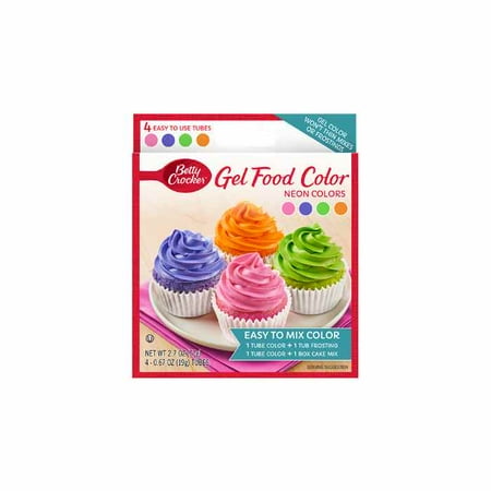 Betty Crocker Decorating Gel Food Color, Neon Colors, 2.7 Ounces