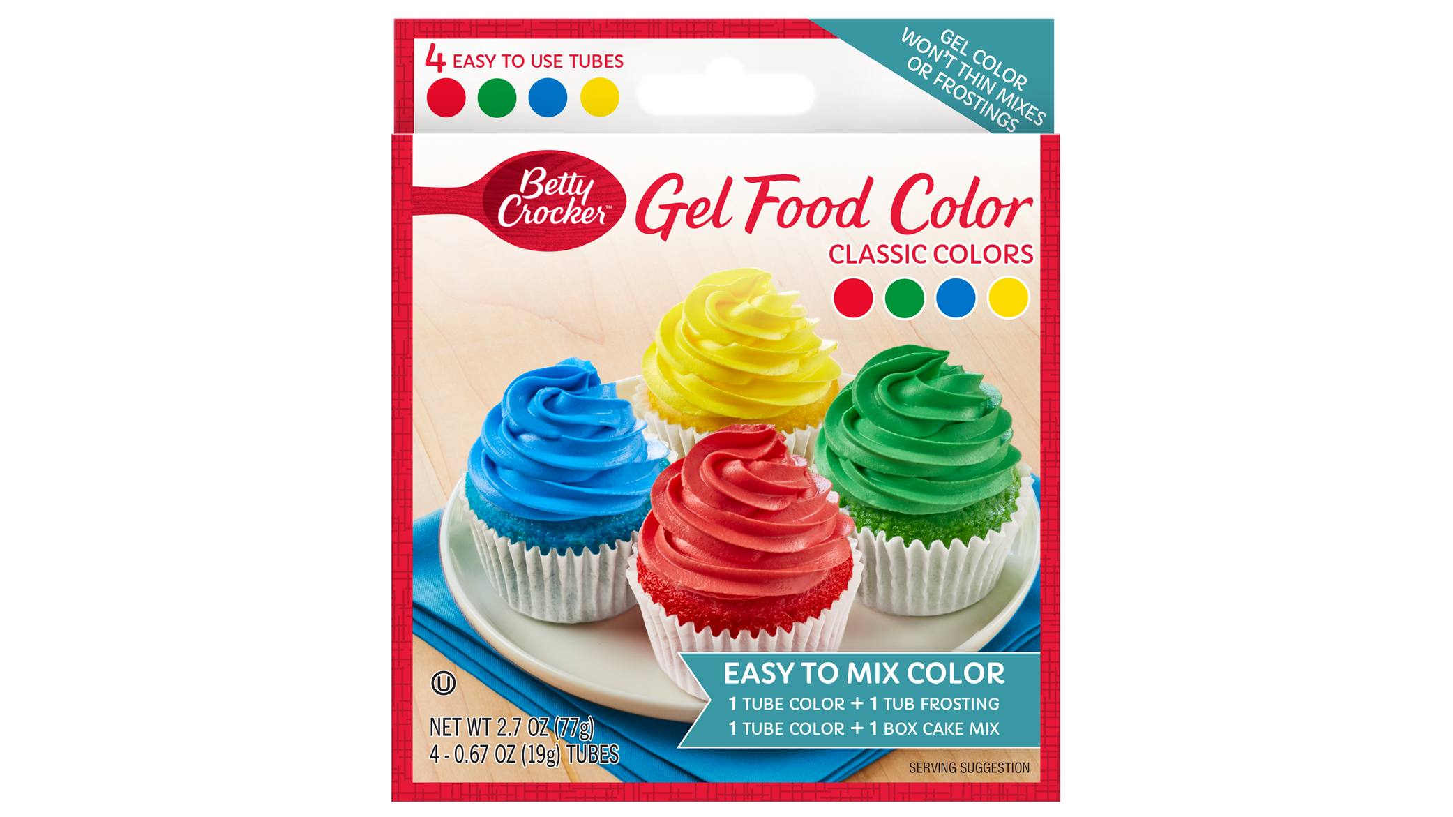Betty Crocker Decorating Gel Food Color in Classic Colors, 2.7 oz. - image 1 of 3