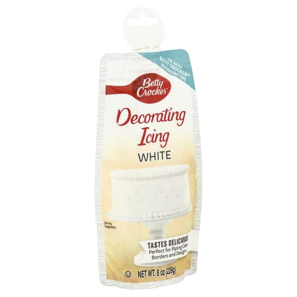 Betty Crocker Decorating Icing Pouch, White, 8 Ounces (Pack of 4