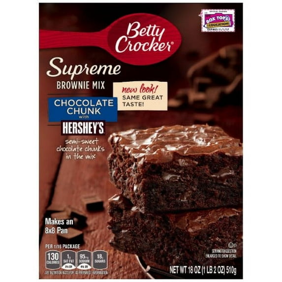 Betty Crocker Delights Brownie Mix Supreme Chocolate Chunk 18 oz (Pack of 24)