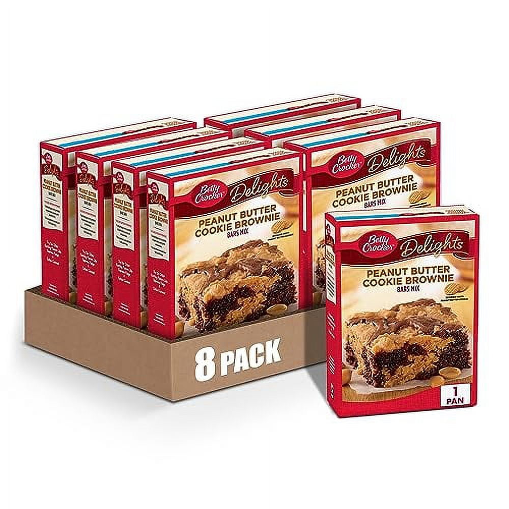 Betty Crocker Delights Peanut Butter Cookie Brownie Bar Mix, 17.2 oz