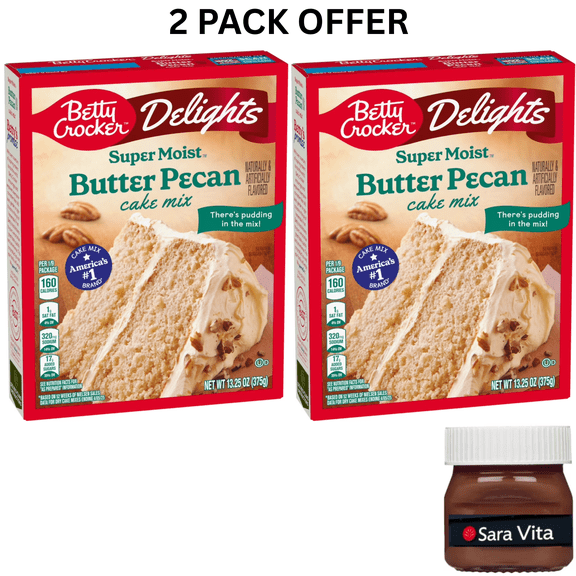 Betty Crocker Delights Super Moist Butter Pecan Cake Mix, 13.25 oz