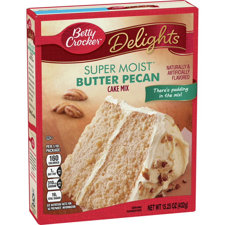 Vandt mekanisme Korridor Betty Crocker Delights Super Moist Butter Pecan Cake Mix, 15.25 oz. -  Walmart.com