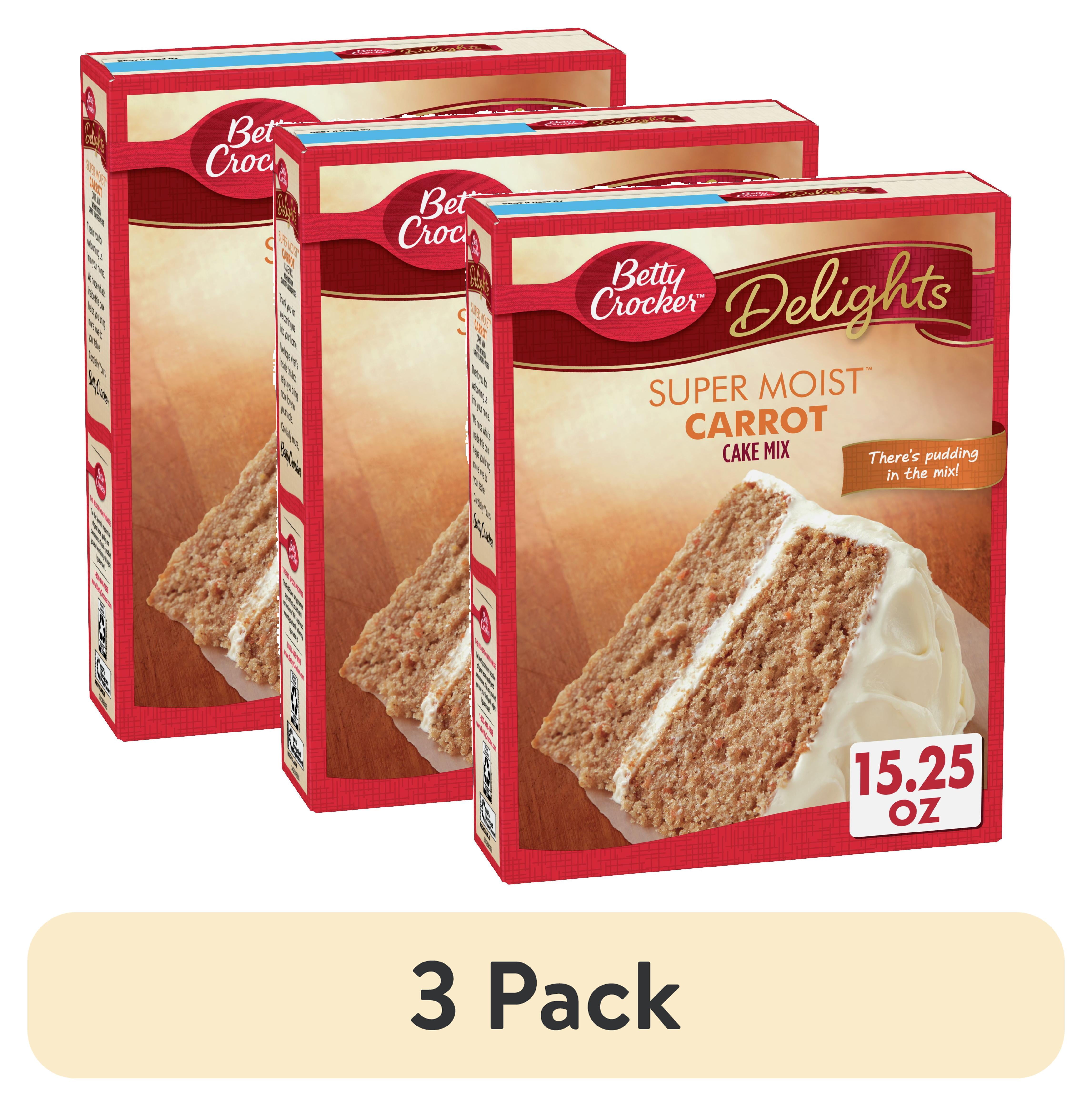 (3 Pack) Betty Crocker Delights Super Moist Carrot Cake Mix, 15.25 Oz ...