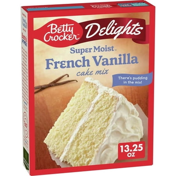 Betty Crocker Delights Super Moist French Vanilla Cake Mix (Pack of 8)