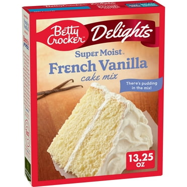 Betty Crocker Delights Super Moist French Vanilla Flavored Cake Mix, 13.25 oz