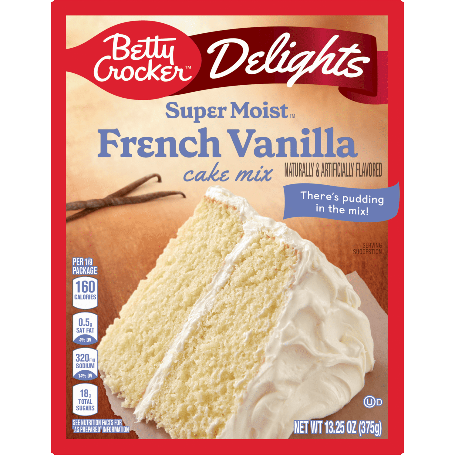 Betty Crocker Delights Supermoist French Vanilla Cake Mix, 13.25 OZ