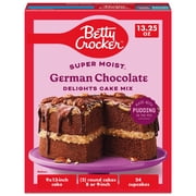 Betty Crocker Delights Super Moist, German Chocolate, Cake Mix, 13.25 oz