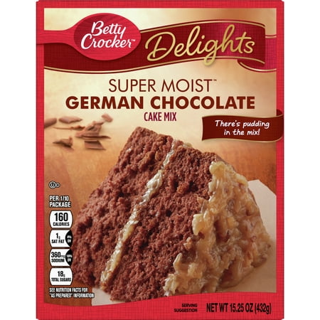 Betty Crocker Delights Super Moist German Chocolate Cake Mix, 15.25 oz