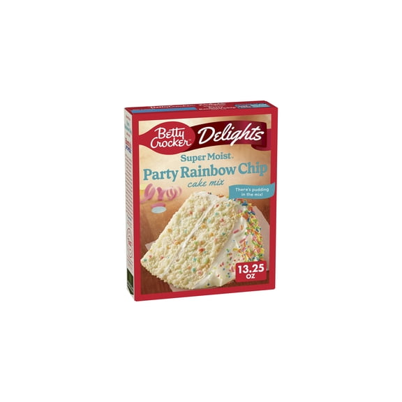 Betty Crocker Delights Super Moist Party Rainbow Chip Cake Mix (Pack of 14)