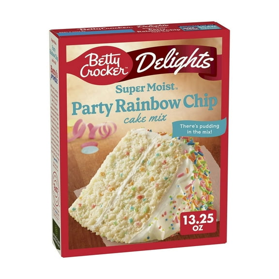 Betty Crocker Delights Super Moist Party Rainbow Chip Cake Mix (Pack of 5)