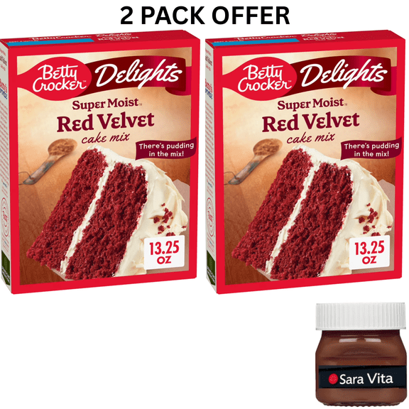 Betty Crocker Delights Super Moist Red Velvet Cake Mix, 13.25 oz.