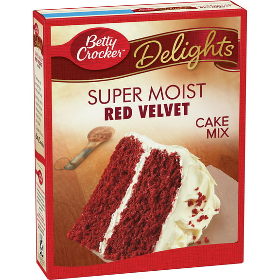 Betty Crocker Delights Super Moist Red Velvet Cake Mix, 15.25 oz.