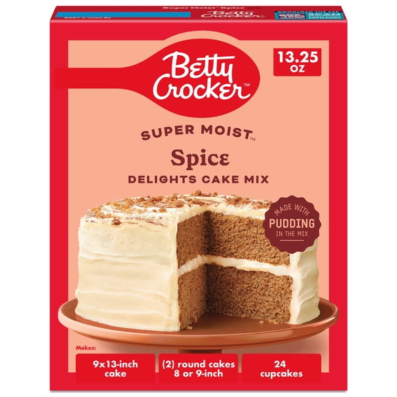Betty Crocker Delights Super Moist, Spice, Cake Mix, 13.25 oz