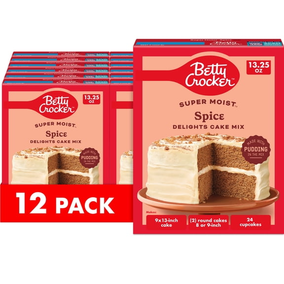 Betty Crocker Delights Super Moist, Spice, Cake Mix, 13.25 oz